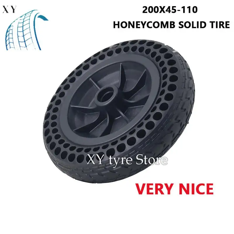 

For 8 Inch Solid Tyre No Inflation Part Whole Wheel Durable with Plastic Hub 200x45-110 For scooter tires and wheelchairs