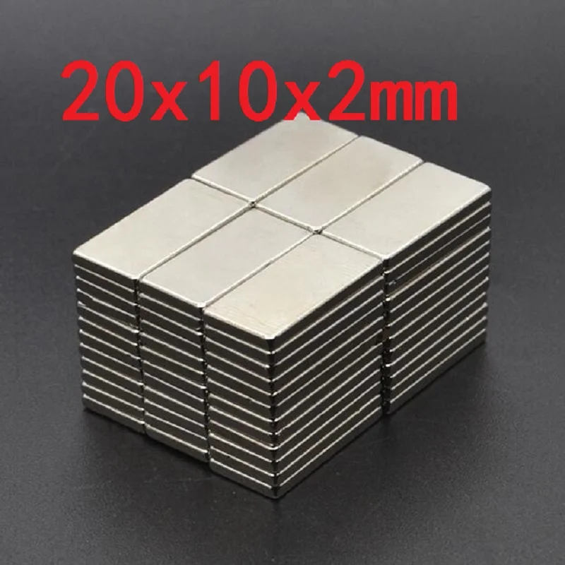 

2023 new Magneet Magnet 20x10x2 Super Strong Sheet Neodymium Magnetic Rare Earth Magnets Thickness Permanent Powerful Aimants