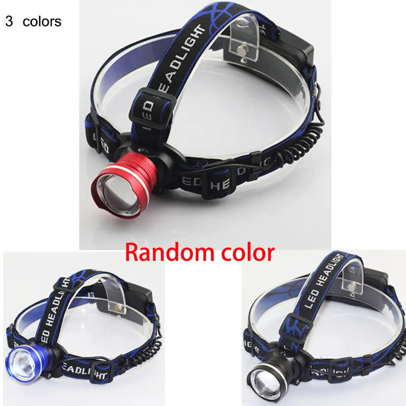 LED Headlamp fish eye lens Zoomable head Light Torch Headlight linterna cabeza For Fishing Camping Focus Flashlight 18650