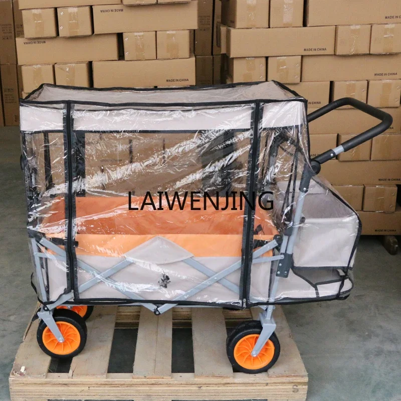 

HLZ folding portable shopping cart four-wheel trailer accessories, canopy, rain cover, mosquito cover