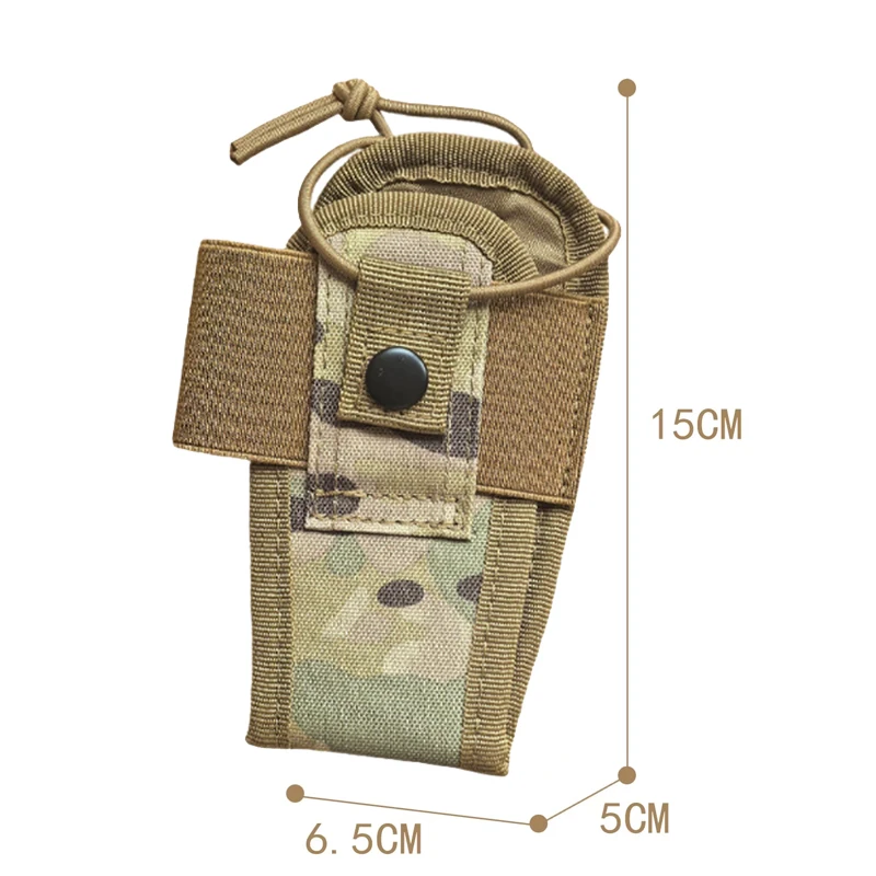 Tactical Molle Radio Walkie Talkie Pouch Outdoor Portable Radio Interphone Holster Carry Bag Adjustable Universal Radio Holder