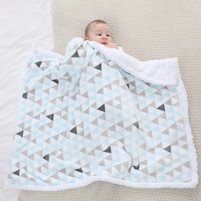 Baby Blanket Warm Fleece Thermal Newborn Soft Stroller Sleep Cover Infant Bedding Swaddle Wrap Soft Washable Thick Blanket Quilt