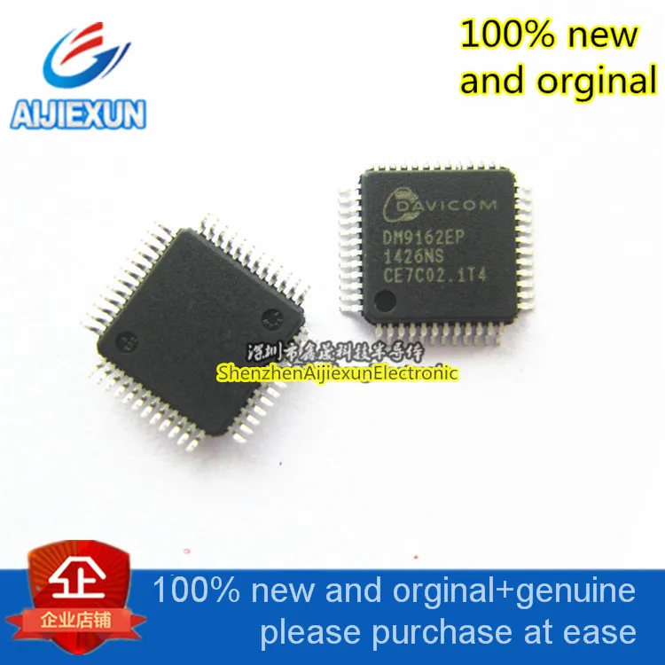 

10Pcs 100% New and original DM9162EP Ethernet transceiver chip DM9162 QFP48 10/100 Mbps Fast Ethernet Physical Layer large stock