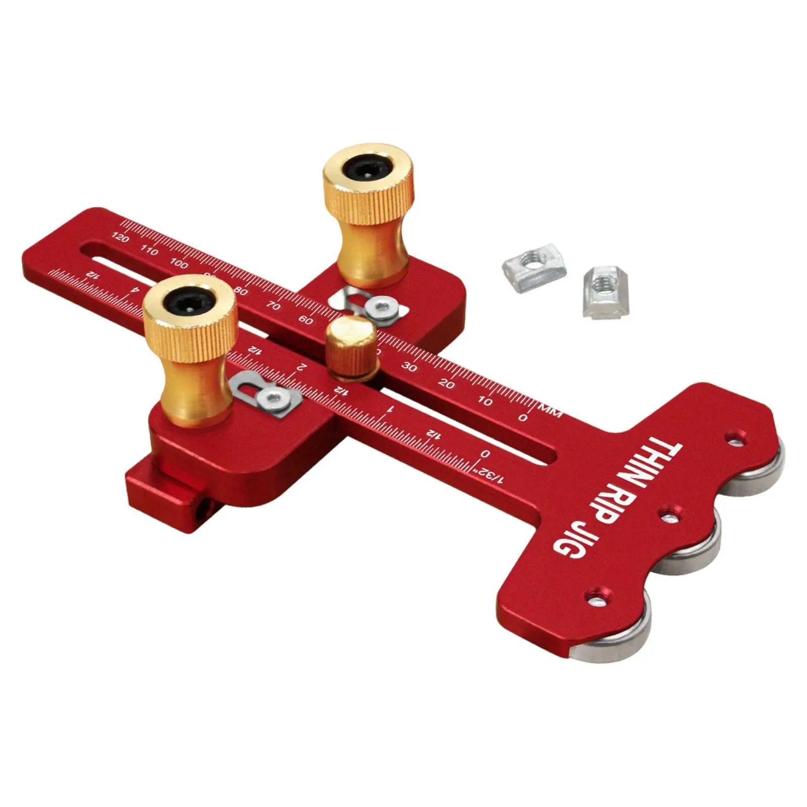 

Table Saw Jig Guide for Table Saw Band Saw Router Table for 1/4" x 3/8" T Slots Adjustable Versatile Extended Thin Ripping Jig