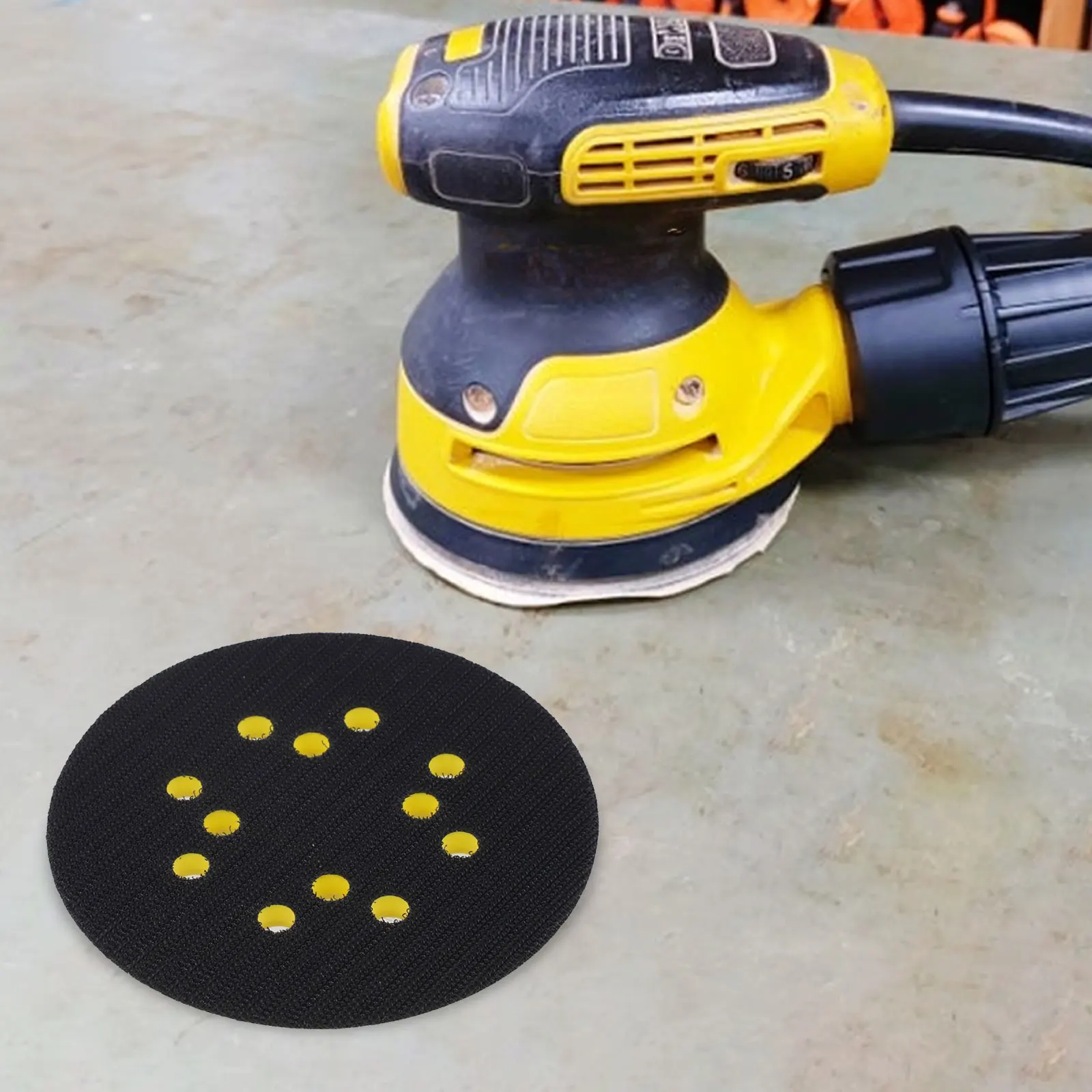 DIY Projects Backing Pad Polishing Pad 8 Dust Holes Aggressive Grip Built-in Thread For Electric Orbital Sander