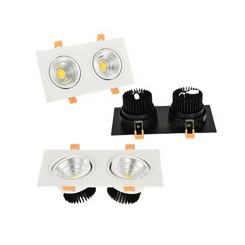 

Square Embedded +Driver Dimmable Bulb AC110V-220V Spotlight 14W20W24W30W36W48W Anti Glare Ceiling Downlight Lamp Indoor Living