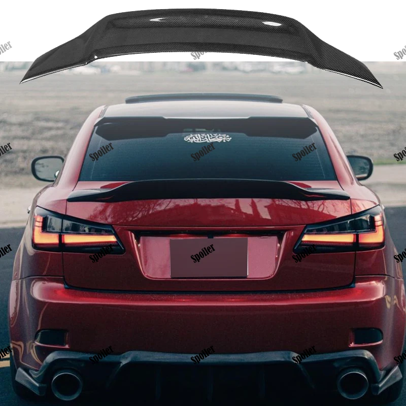 

Suitable for Lexus IS250 IS300 IS350 IS F 2008-2013 sedan four door rear trunk lid carbon fiber spoiler