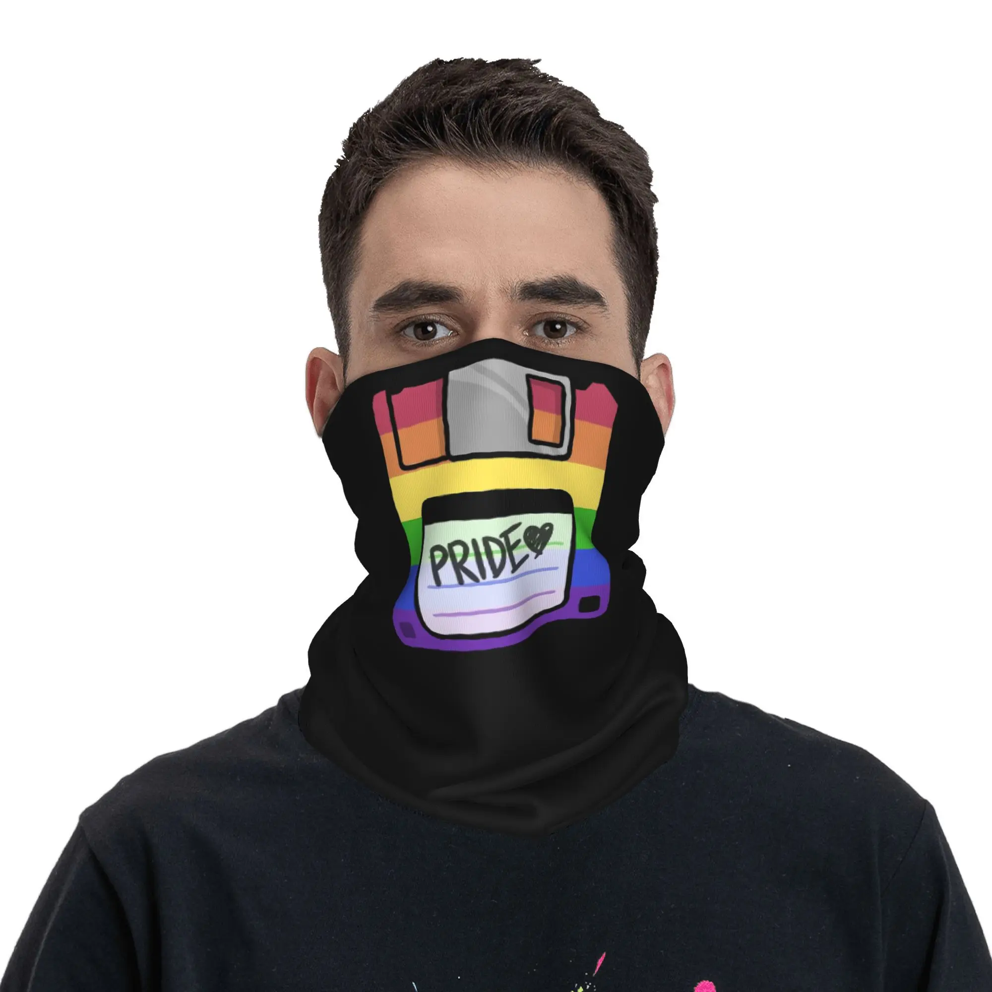 

Pride дисковая бандана, гетры с принтом, шарф для лица, многофункциональная маска для бега для мужчин, женщин, взрослых, моющаяся