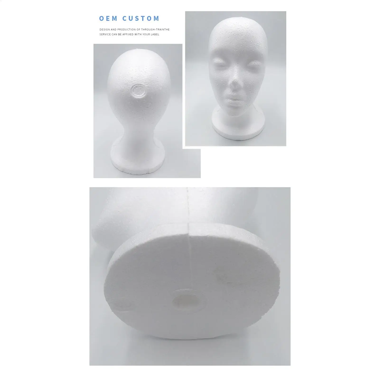 Foam Wig Head Model Mannequin for Hairpiece Display