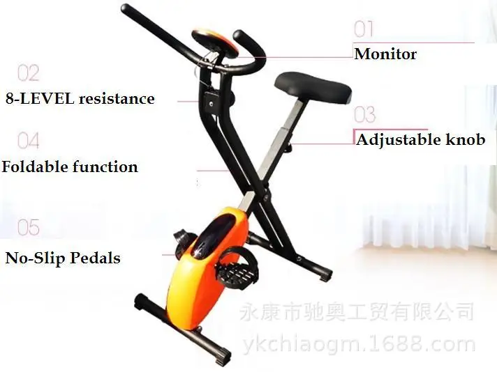 

Home X Folding Exercise Bike Foldable Magnetic Control Pedal Exercise Bike Indoor Small Silent Fitness Equipment