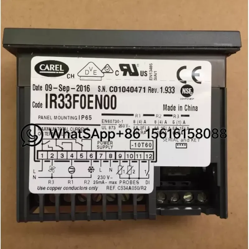 CAREL IR33F0EN00 IR33FOENOO Universal Temperature Humidity Controller Digital Thermostat HVAC Refrigeration Control Module