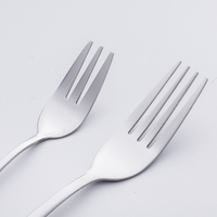 2/3/5/6pcs Dessert Forks Set  Dinner/Salad Forks Thicken Stainless Steel Silver Forks Mirror Polished Arc Teeth Tableware