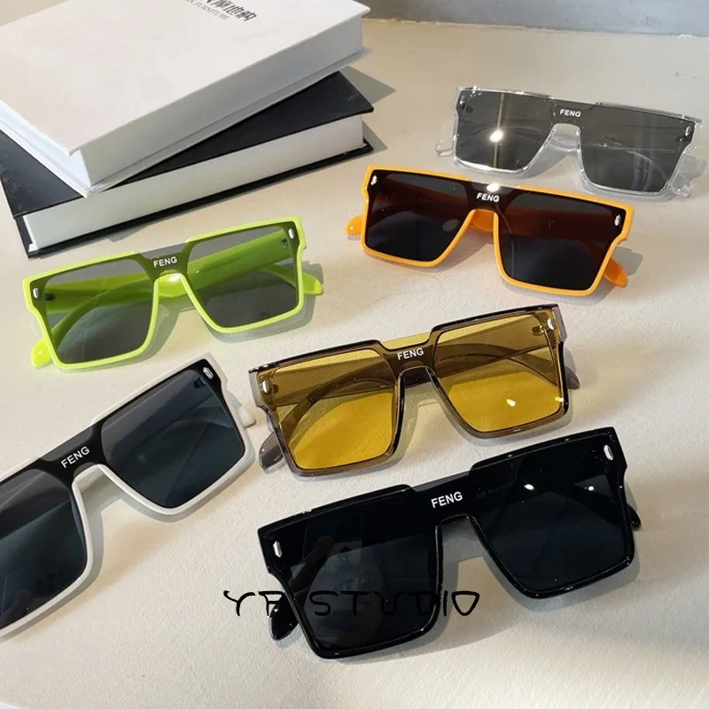 Samjune Trend Conjoined Glasses Personality Large Frame Sunglasses Fashion Sunshade