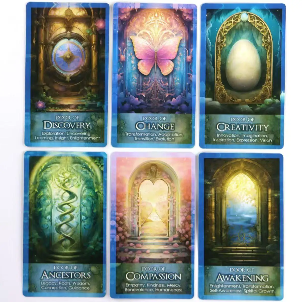 Doors of Destiny 10.3*6ซม. Oracle Deck 32-Card Tarot-Inspired Oracle Set