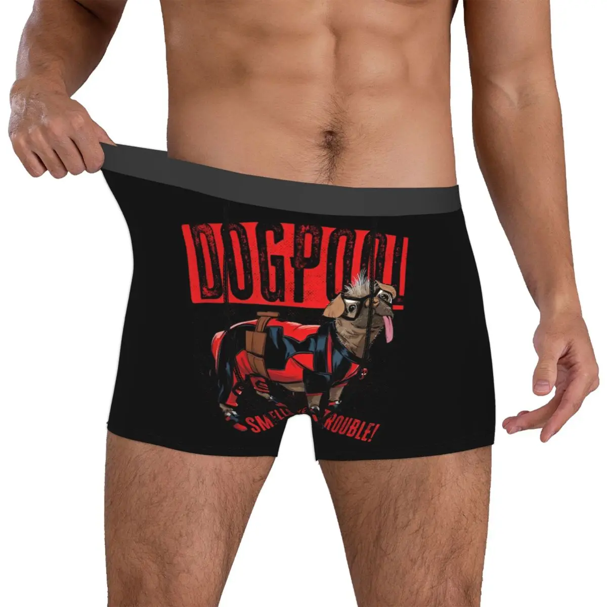 Men Deadpool & Wolverine Dogpool Smells Boxers Funny Underwear Boxer Underpants