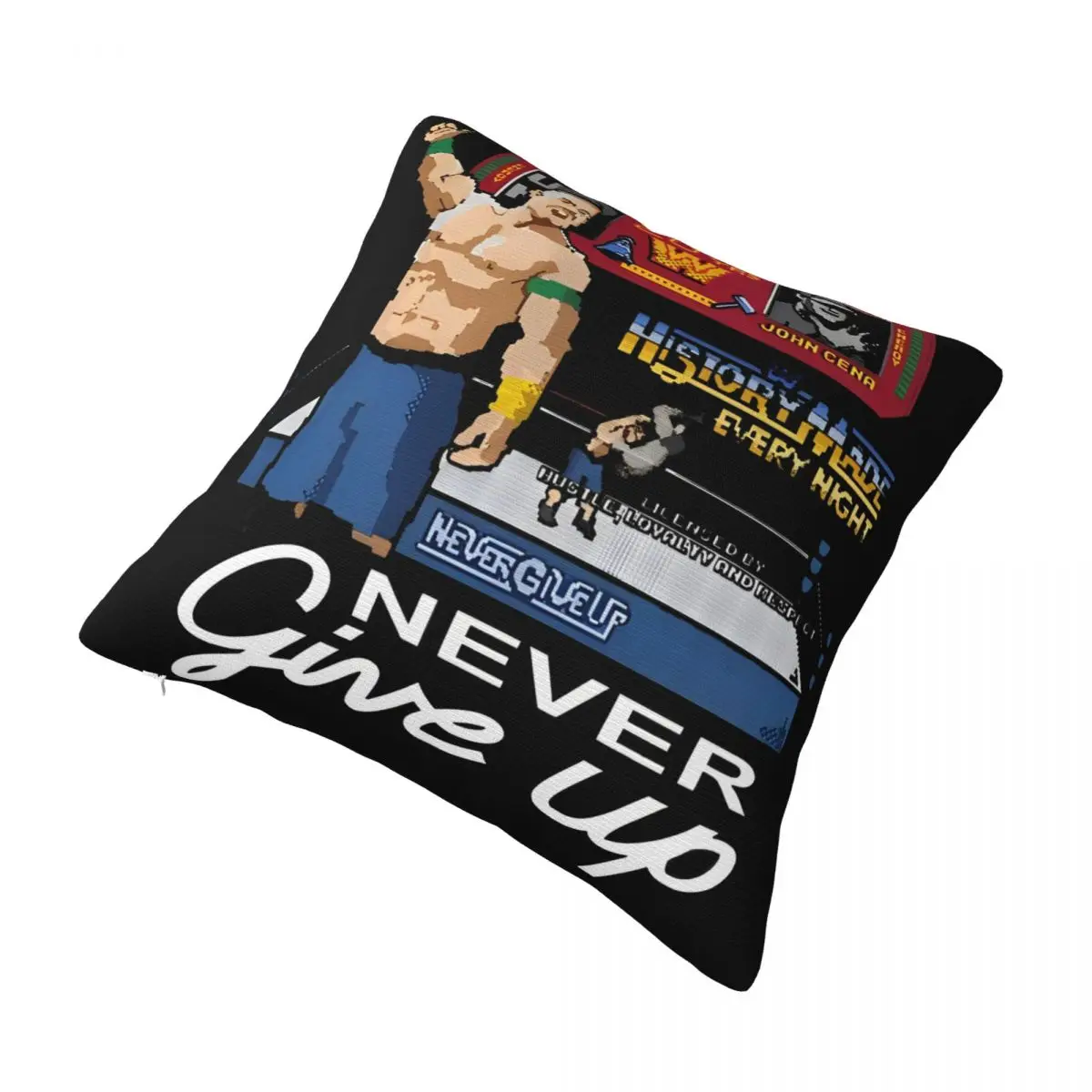 Decorative Pillowcases John Cena 20 Years Never Give Up Merch Home Wrestling Throw Pillow Case Cover Zippered Multiple Sizes