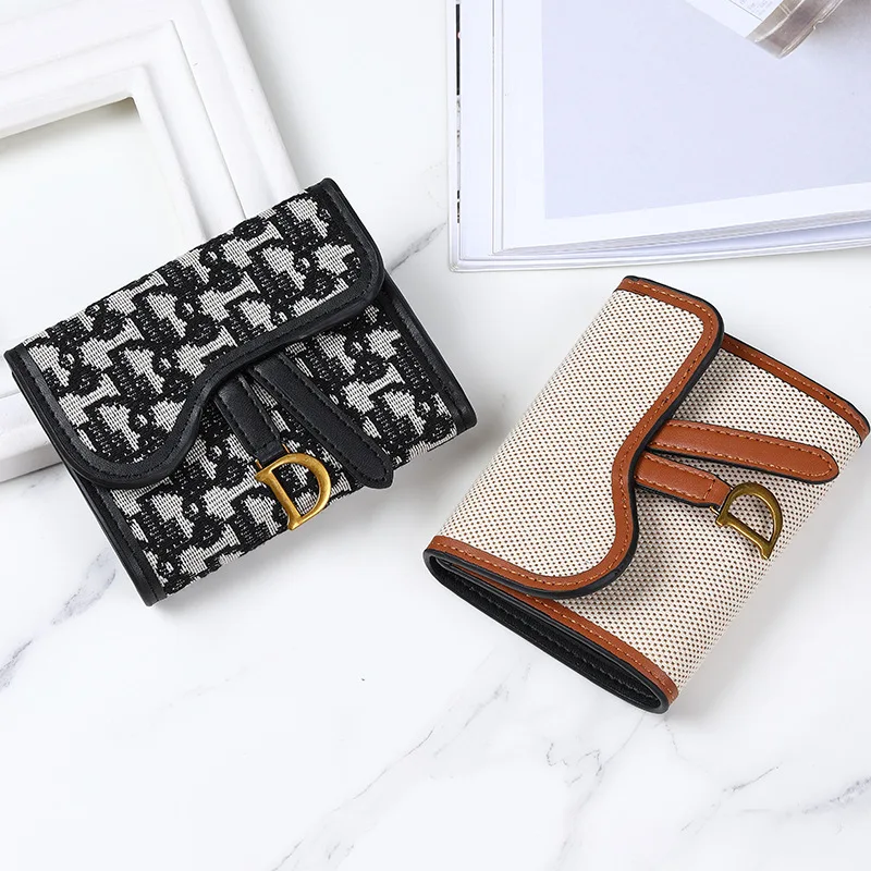Vintage Style Large Capacity Women's Wallet Multi-functional D-Clip Coin Purse Card Holder Cross-borderTrade Coin Card Organizer
