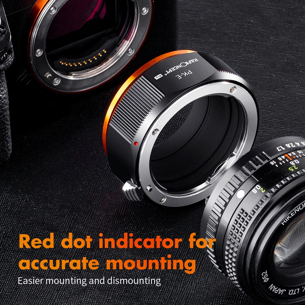 K&F Concept PK-NEX Lens Adapte for Pentax K PK Lens to NEX E  for Pentax Lens to Sony E Mount Camera A5100 A6000 A6300 A6500