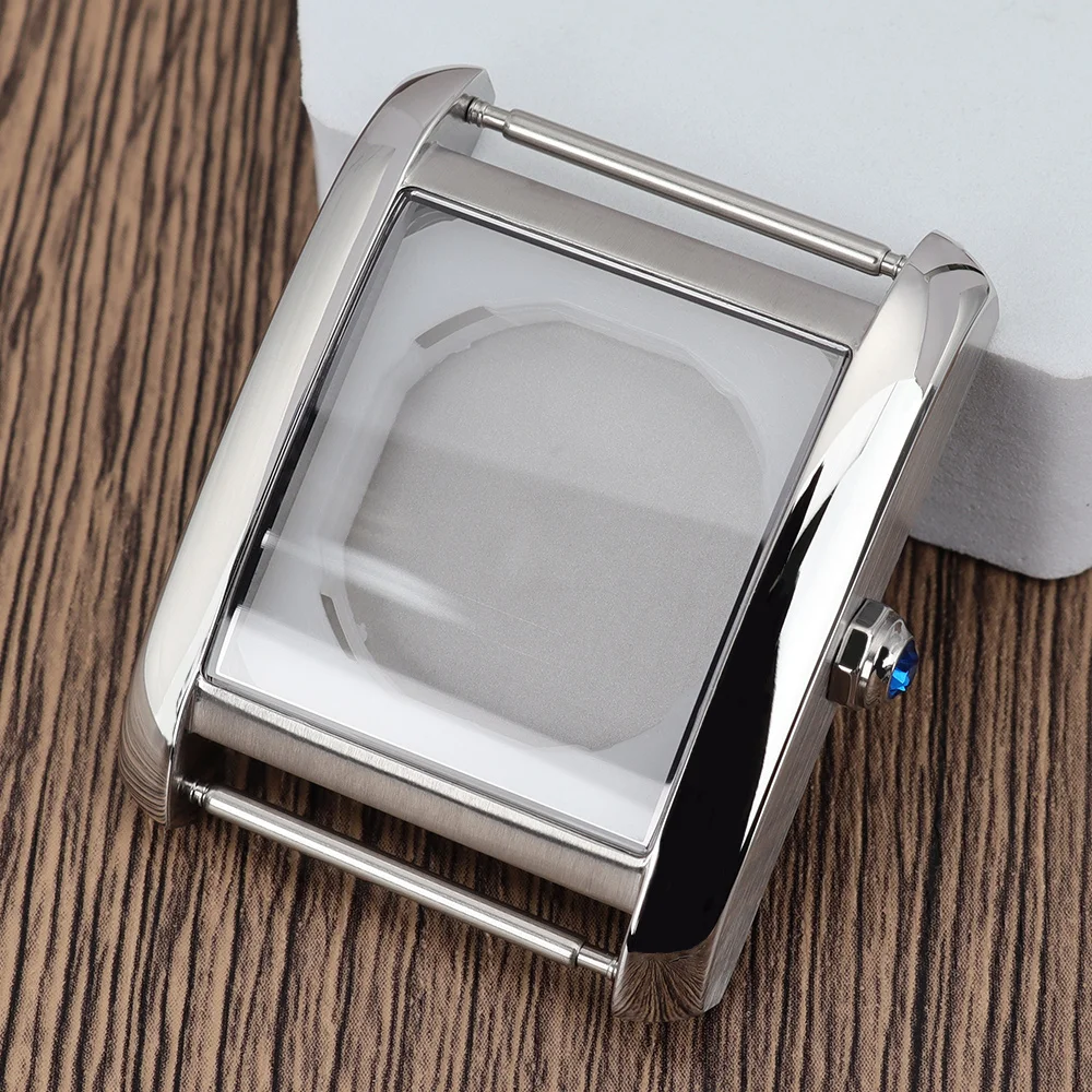 

Корпус для часов 34,6 мм, полированный, с куполообразным сапфировым стеклом, для механизма Miyota 2115, запчасти для ремонта кварцевых часов