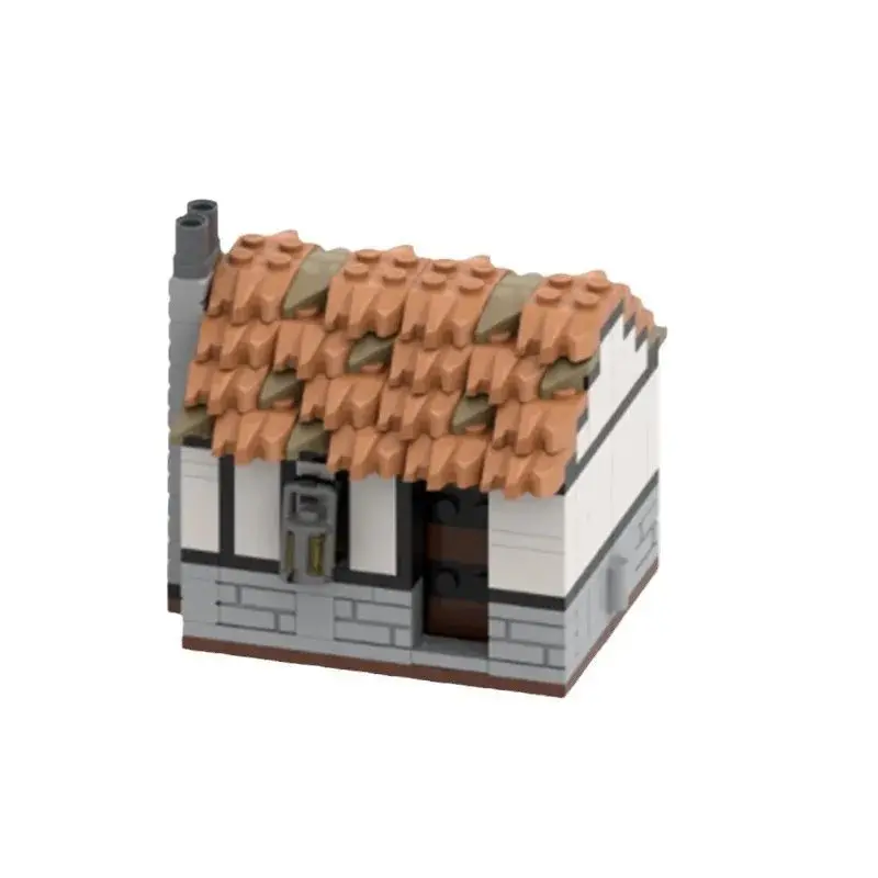 230 Stuks Moc Street View Middeleeuwse Mini Huis Boerderij Waterrad Bouwstenen Stad Architectuur Ridder Soldaat Kasteeltoys Geschenk