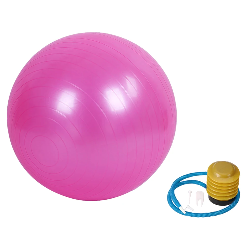

Yoga Ball 55Cm Pink AntiBurst PVC Exercise Balancer Thicken Stability Training Tool Gym Workouts Home Fitness