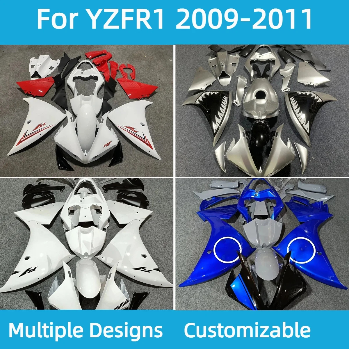 Aftermarket Fairing Kit for YAMAHA 2009 2010 2011 YZF R1 Motorcycle Injection Fairings YZFR1 09 10 11