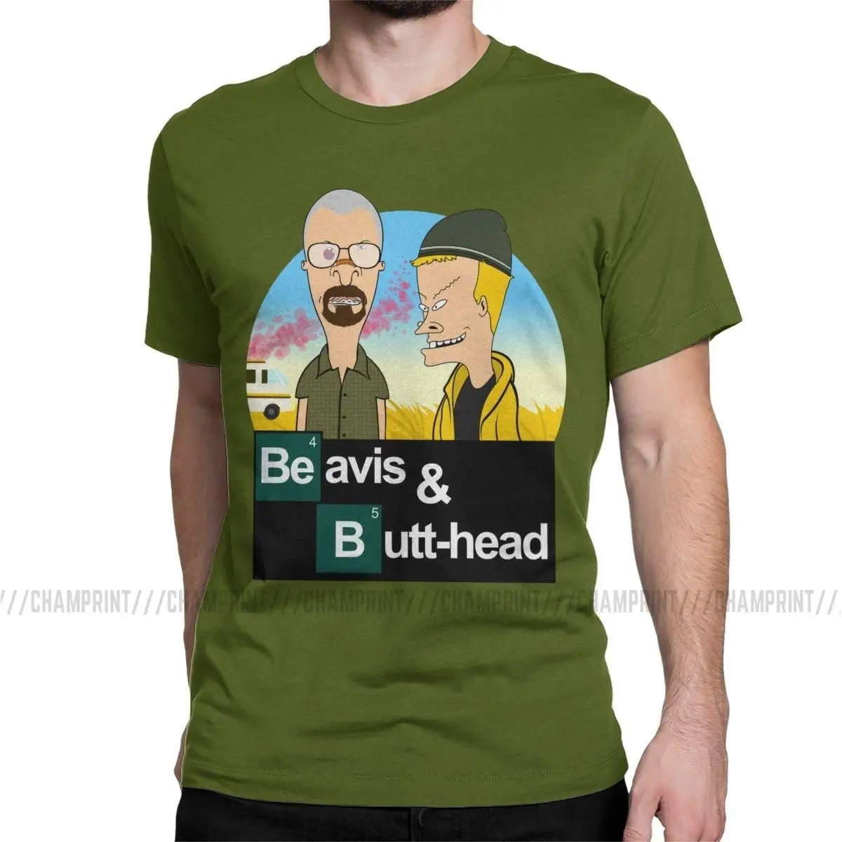 Breaking Beavis Men T Shirts Beavis and Butthead 90s Funny Music Cartoon BB Clothing Novelty Tee Shirt Plus Size T-Shirts