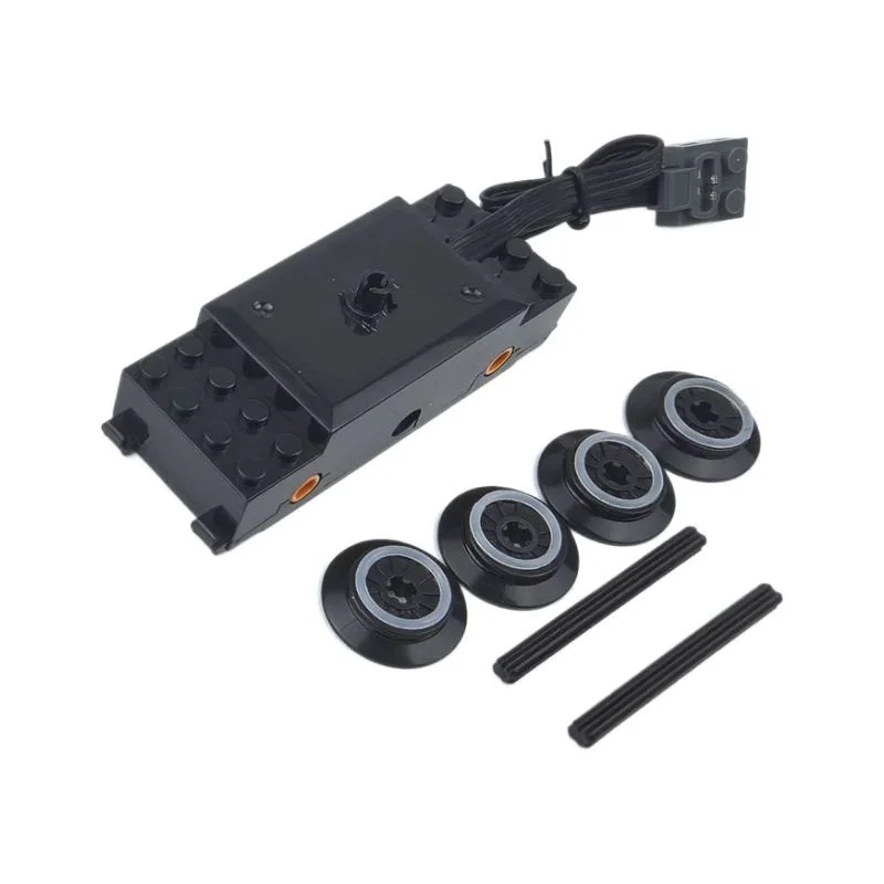 Kit de motores de tren MOC 88002 IR RC, Motor de Control remoto con seguimiento, funciones de potencia, tren apto para juguetes de bloques de construcción de alta tecnología