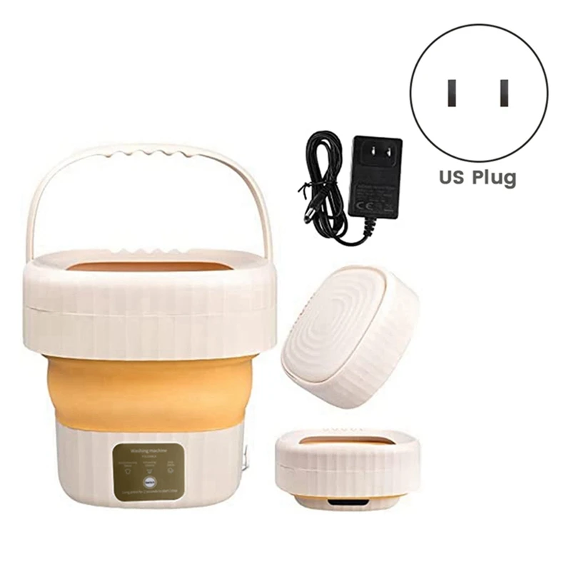 Mini Foldable Washing Machine Portable Washing Machine With Touch Screen And Drainer Basket For Camping, Apartment US Plug