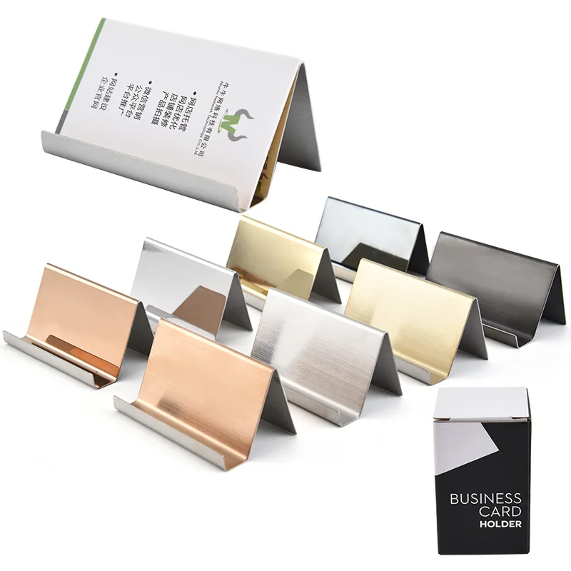 Metal Business Card Name Tag Display Rack Display Stand Desktop Table Organizer Cellphone Holder Conference Room Accessories