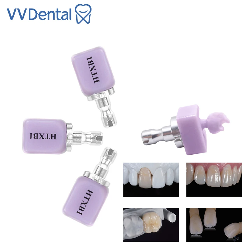 

VVDental C14 Lodden Lithium Disilicate Blocks 5Pcs Dental Glass Ceramic Cubes LT/HT for CAD CAM Sirona Cerec Milling System
