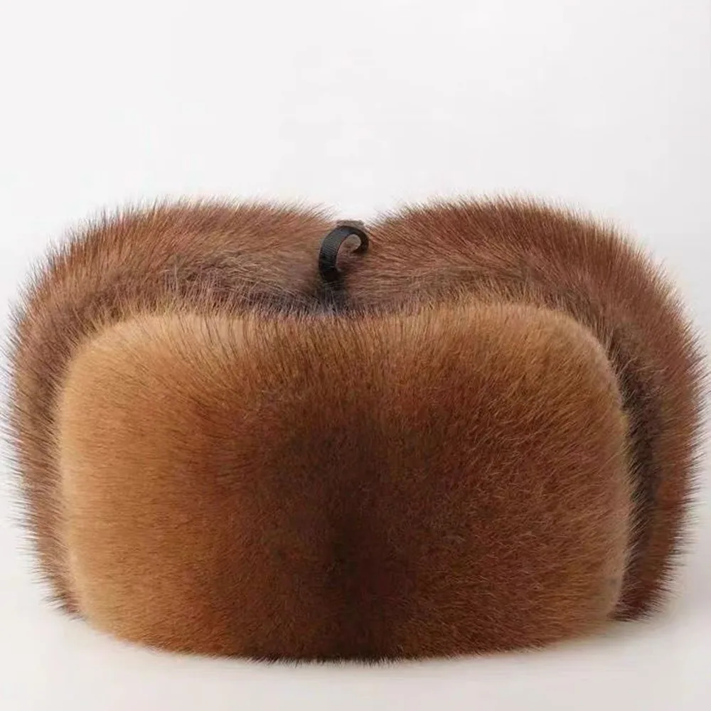 

Fashion Thick Warm Winter Bomber Hat Ear Protection Casual Ski Russian Cap Windproof Ushanka Fur Hat Outdoor