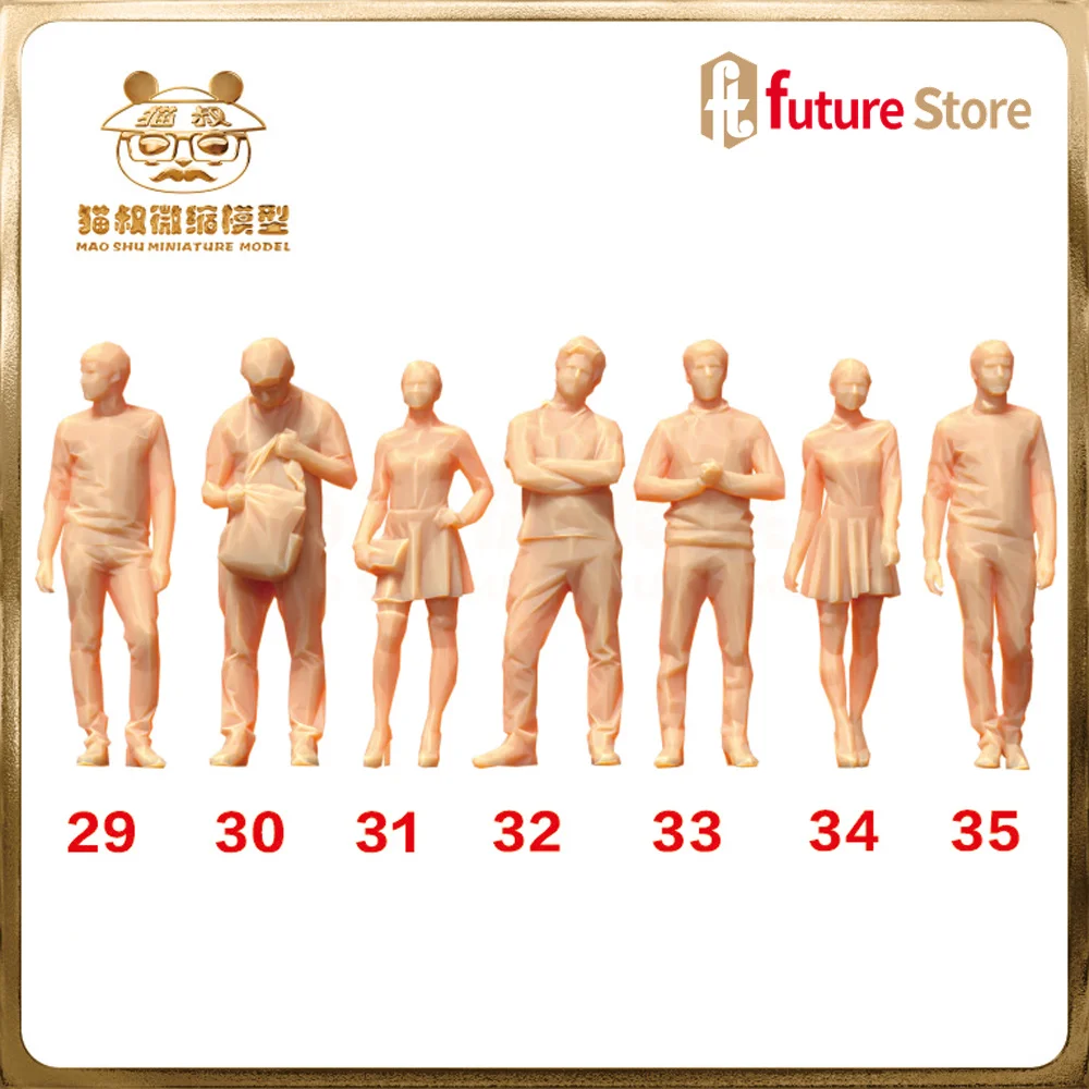 

Miniatures Figures 1/87 1/64 1/43 Male Female Passer-by Sand Table Scene Props Diorama Model For Car Toys Creative Photograph