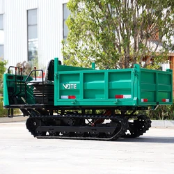 Caminhão basculante hidráulico de alta eficiência, mini transportador de lagartas, fazenda e jardim usar Asoline Tracked Dumper, fabricante chinês