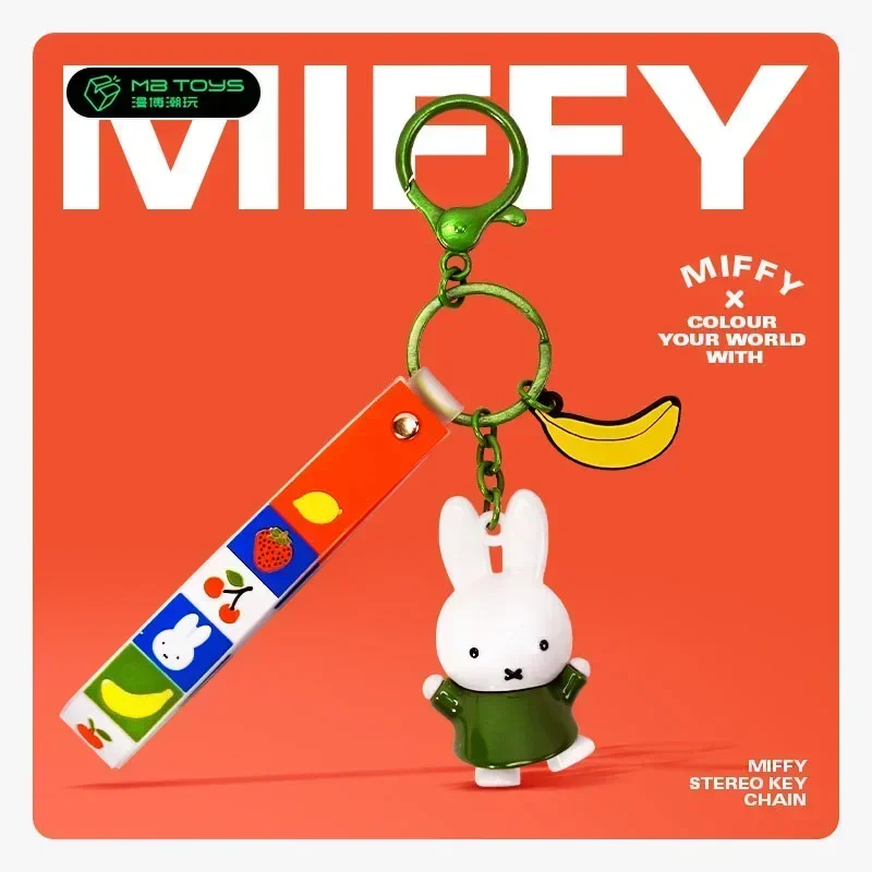 

Cartoon Anime Lovely Kawaii Miffy Rabbit Doll Originality Automobile Keychain Schoolbag Pendant Lovers Small Gifts PVC