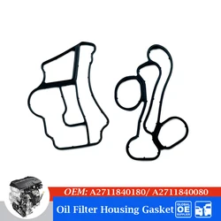 M271 Engine Oil Filter Housing Gasket For Mercedes Benz W203 W211 C230 C180 C200 E200 Car Accessories A2711840180 A2711840080