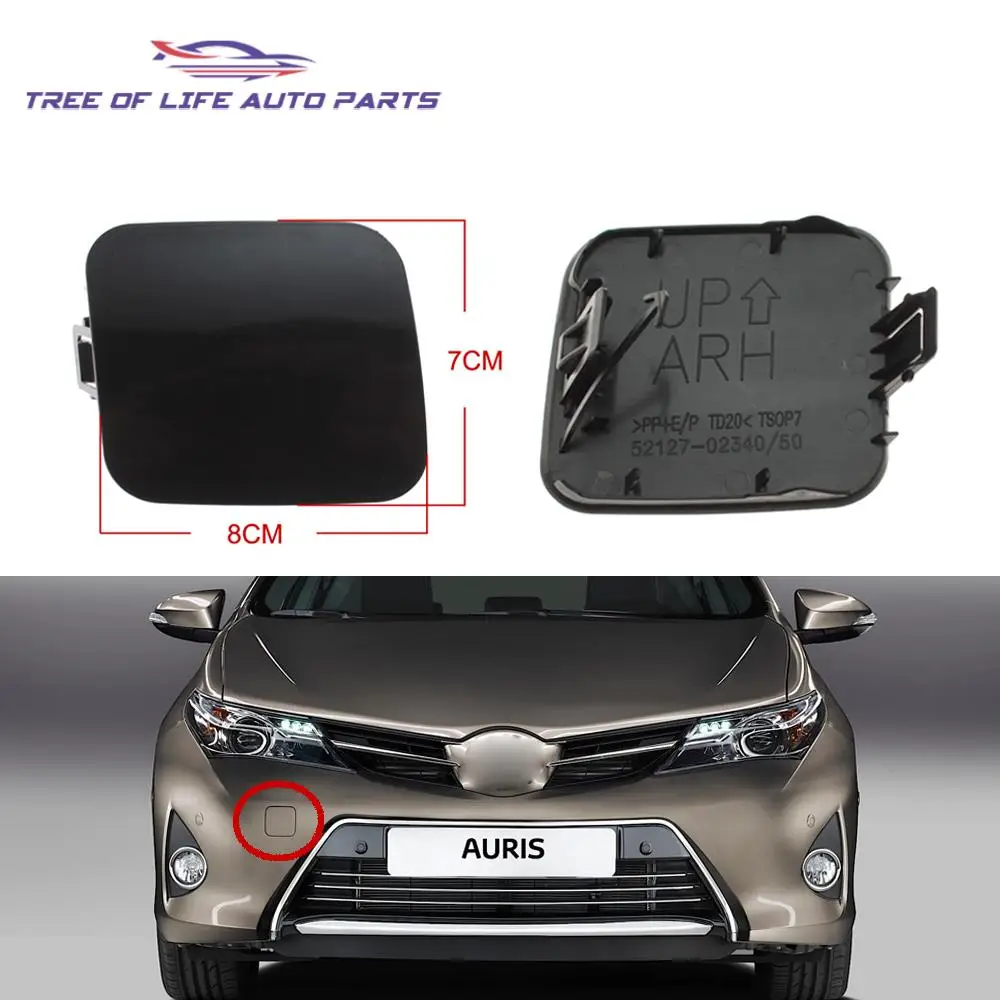 Front Bumper Tow Hook Cover Trailer Cap For Toyota Auris II 2013 2014 2015 5212702919 5212702340 7*8cm ABS Plastic