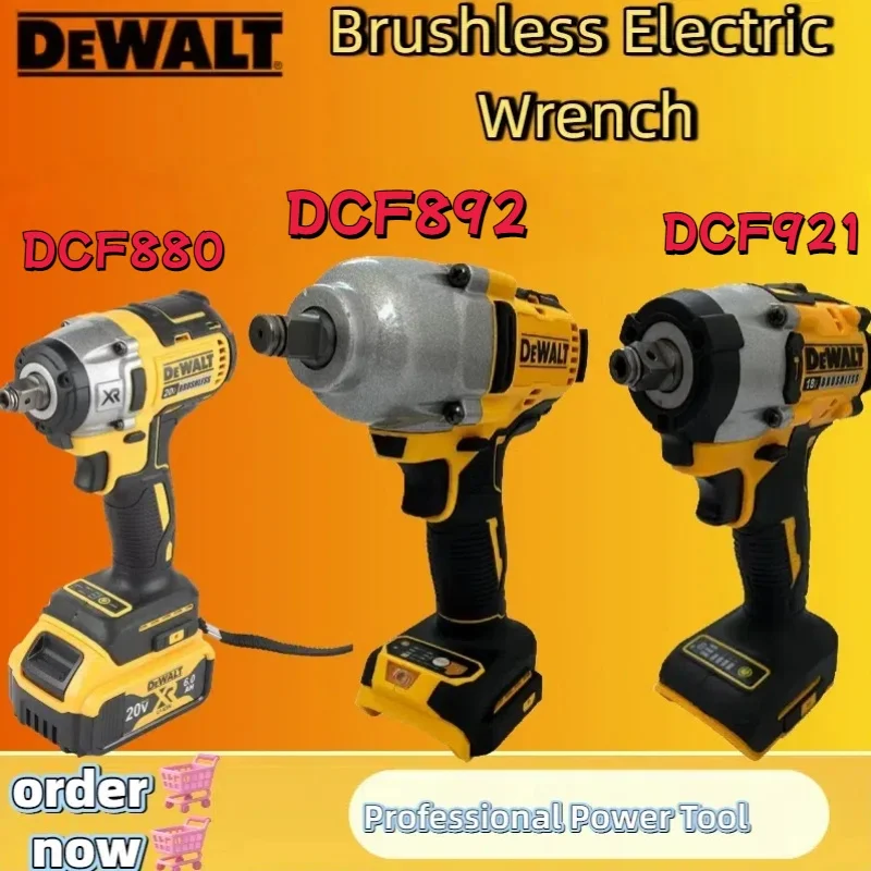 Dewalt Lithium-Batterie, bürstenloser Elektroschrauber, kabelloser Schlagschrauber, hohes Drehmoment, drei Geschwindigkeiten, Autoreparatur-Elektrowerkzeuge, 1/2 Zoll