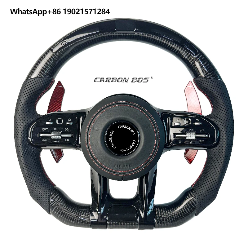 

Light Emitting Diode Display Sport Carbon Fiber Steering Wheel for W204 W205 W211 W203 W212 W176 W213 Cla W210 AMG