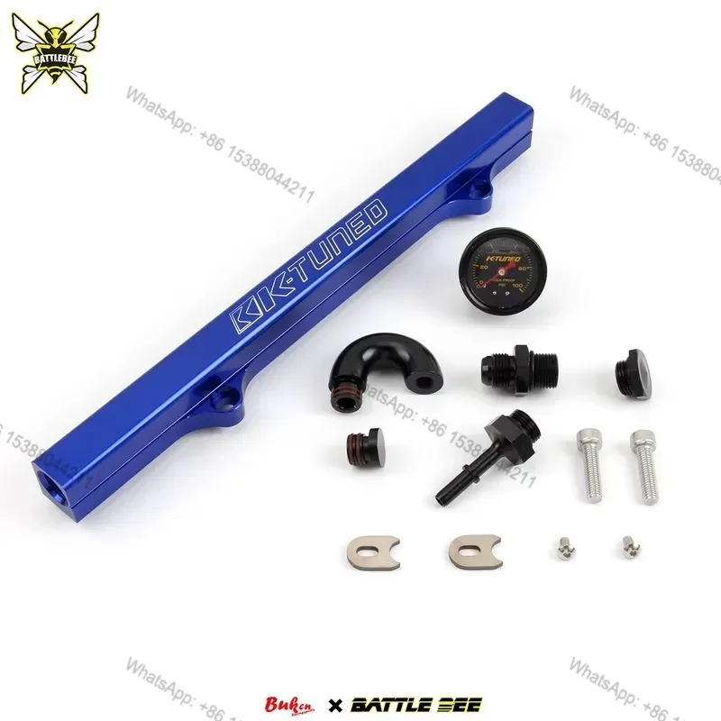 Hot Sale For Hon*da for Civic K20 K24 FD2 CL7 DC5 Fuel Rail with Oil Pressure Gauge Engine Parts Blue