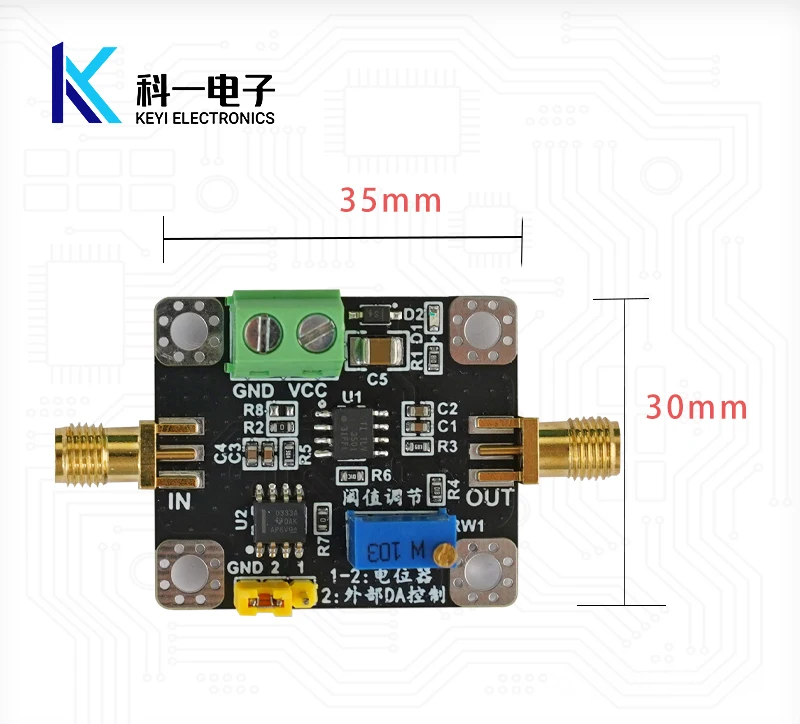 TLV3501 Module High-speed Voltage Hysteresis Comparator Programmable/manual Threshold Adjustment Sine to Square Wave