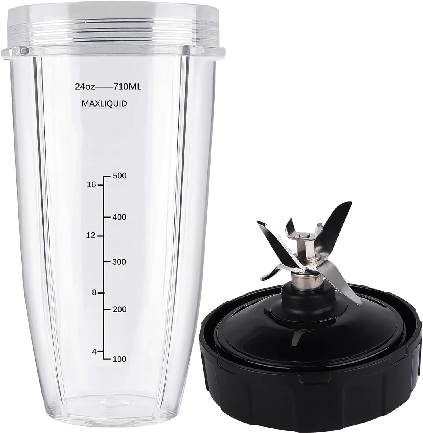 24/32oz Cup with Extractor Blade Blender Replacement Parts for Nutri Ninja Auto iQ BN801 BL480 BL640 BL642 NN100 BL2012