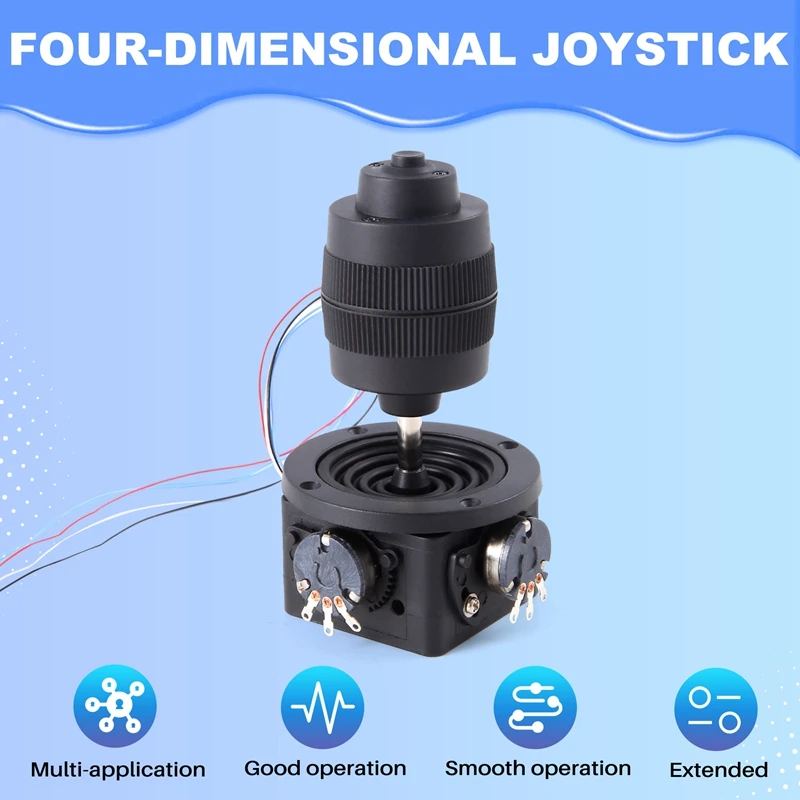 B53C 4 ejes D400B-M2 5K Joystick potenciómetro basculante Hall Joystick resistencia dimensional 5K sellado con interruptor de botón