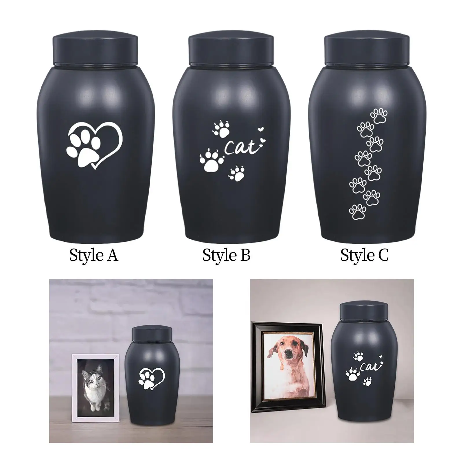 Dog Cat Ashes Funeral Cremation Urn Remembrance Gift Retain Memories Pet Burial Durable Stainless Steel Pet Urn Premium Urn