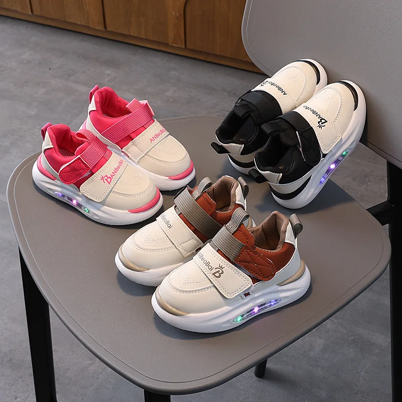 

New Luminous Children Casual Sneakers Tennis Soft Sole Leisure Fashion Girl's Glowing Boys Shoes Leisure Toddlers Kids Shoes