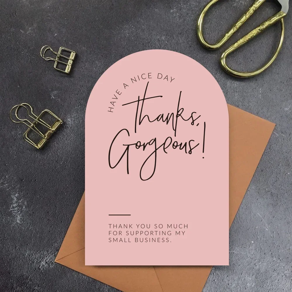 30 Pcs Thank You for Supporting My Small Business Card Thanks Greeting Card Appreciation Cardstock for Sellers Gift Merci Card