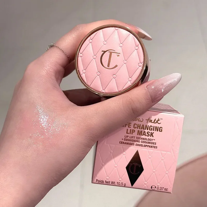 Charlotte Tilbury Pillow Talk New Lip Mask Pink Tones Strawberry Flavor Wrinkle Reduction Hydrating Ice Cream Texture Non-greasy