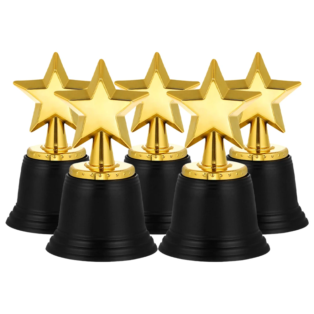 

5pcs Star Sports Blank Halloween Trophy Awards Student Award Blank Kids Gold Trophy Cup Competition Memorabilia