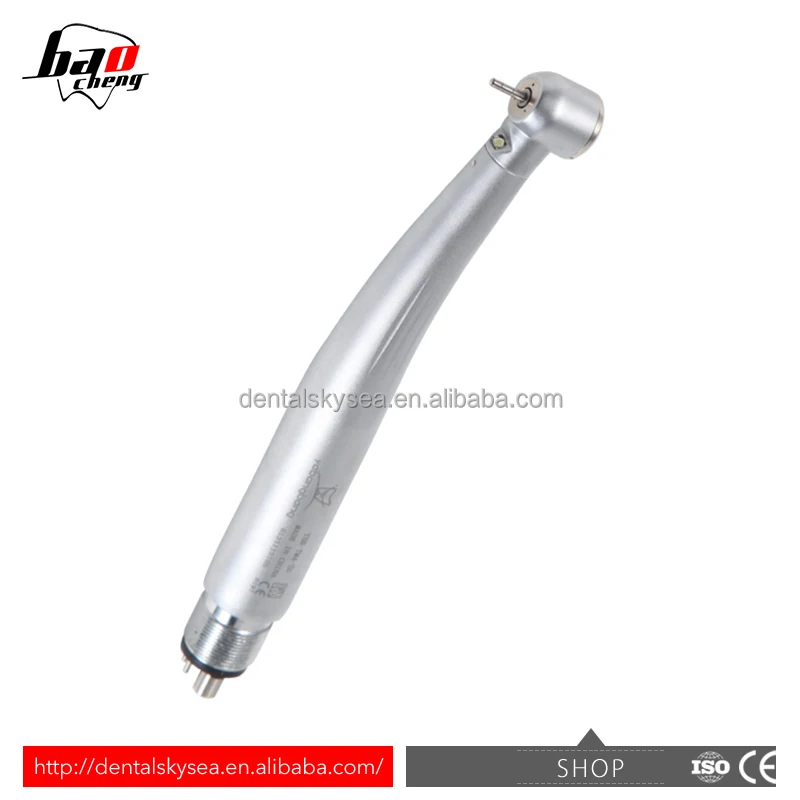 den tal High Speed Fiber Optic Handpiece 4 Hole push button YBM/den tal Handpiece