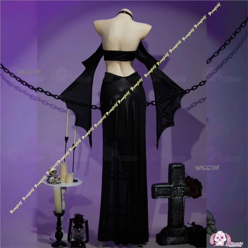 Cosplay Costumes Anime Game Girls Dress Dark Gothic Spider Bride Halloween Black Punk Clothe Party Stage Women Christmas Outfit - view 5